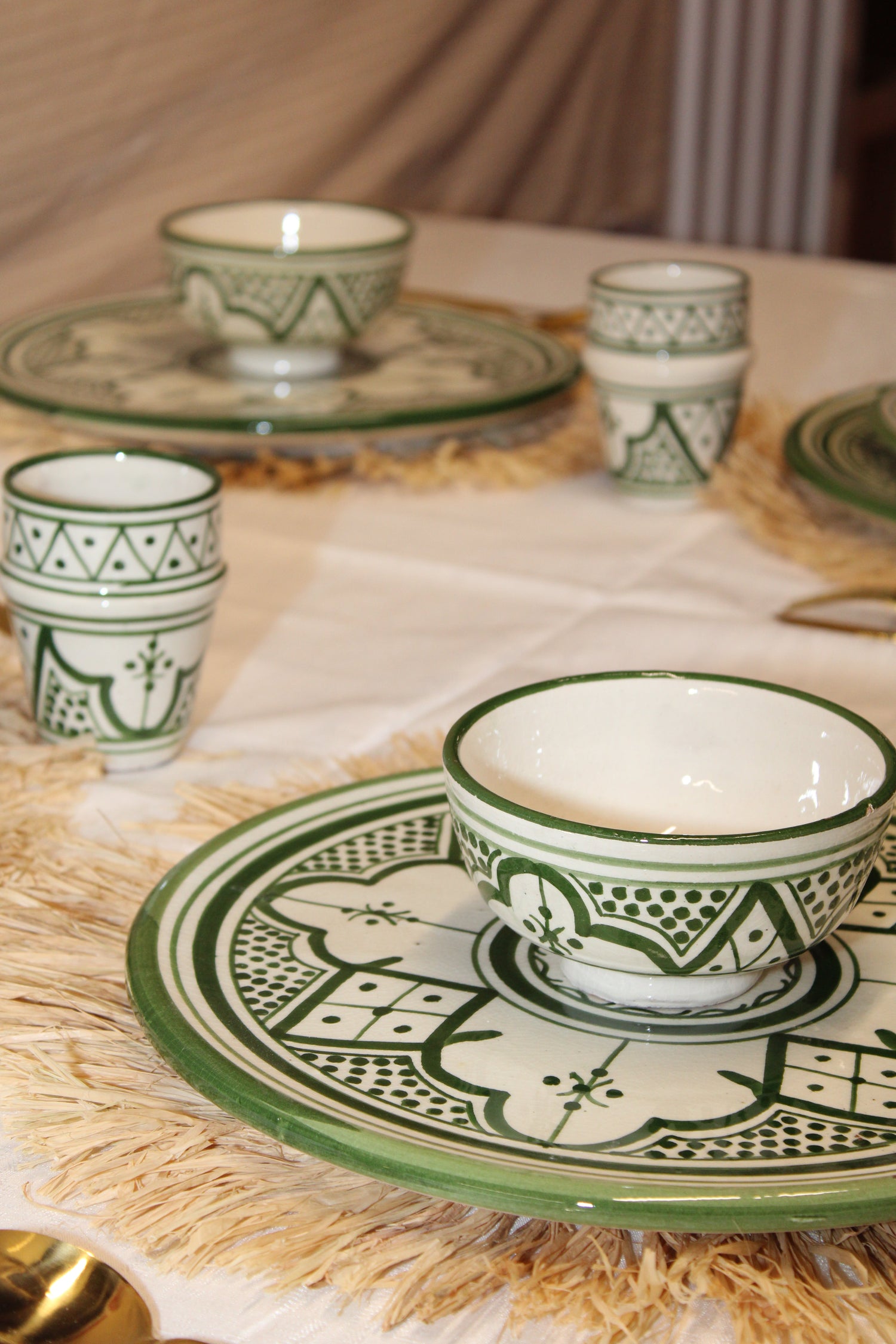 Assiette beldi verte