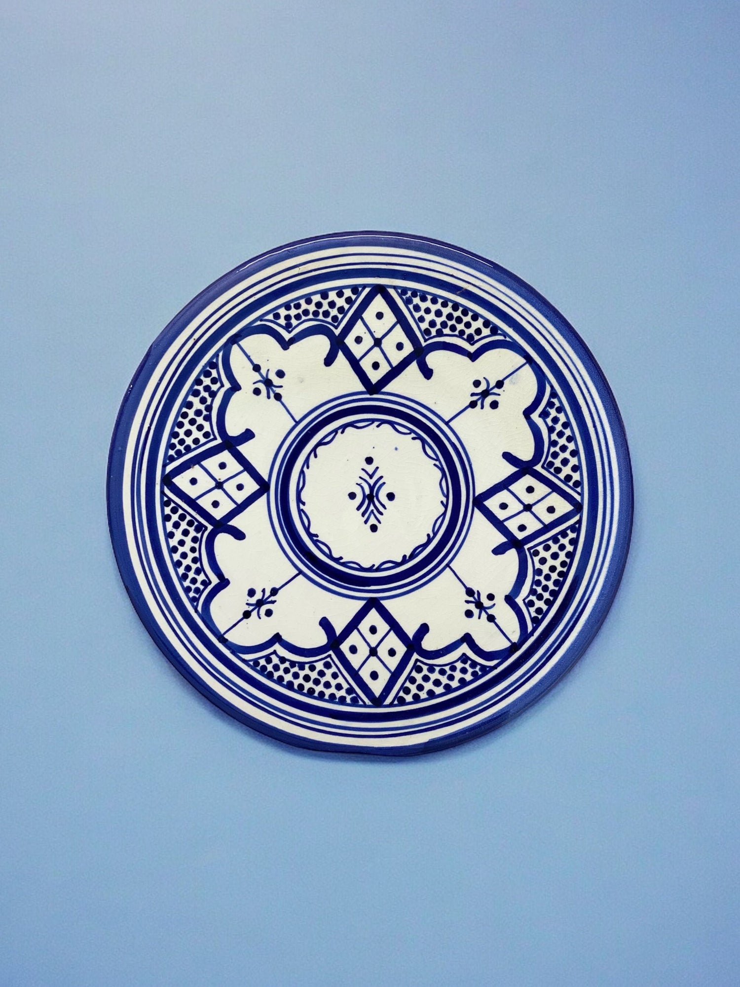 Assiette beldi bleu