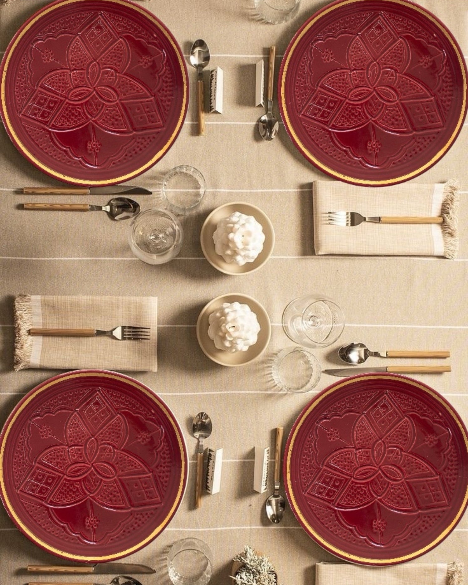Assiette Zwak Gold Aubergine