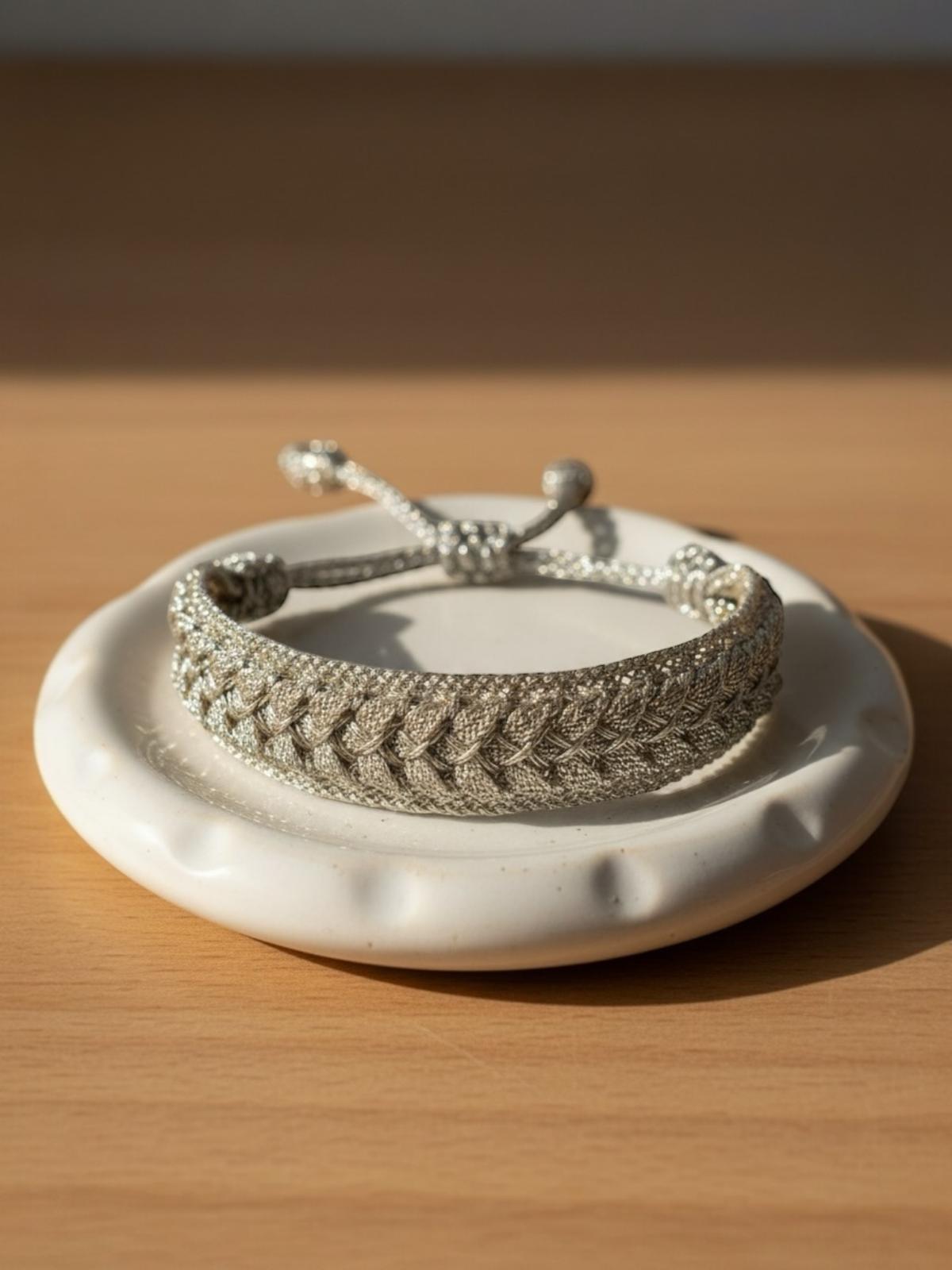 Bracelet en Passementerie Tressée Or