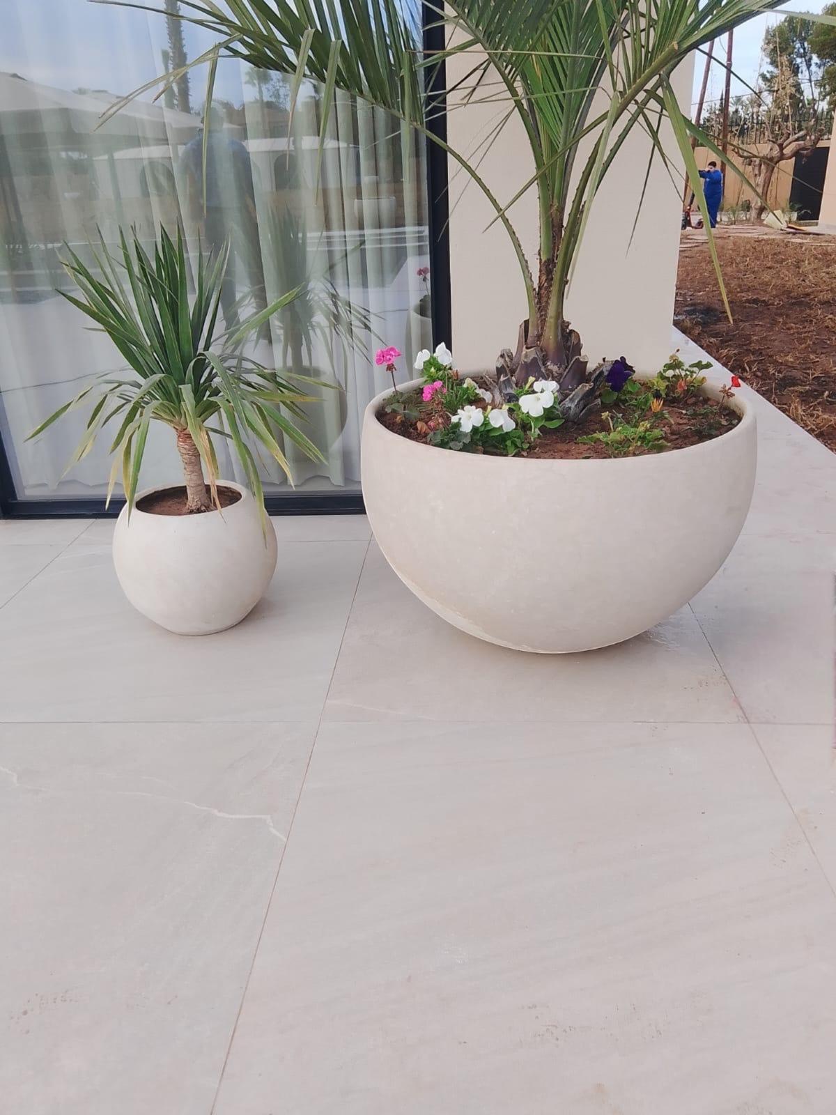 Le Grand Pot Marrakech Blanc Ivoire